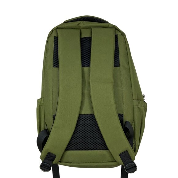 Duchamp London Two Tone Backpack Green Grey Zipper Closure Adjustable Straps BTS - Picture 2 of 12